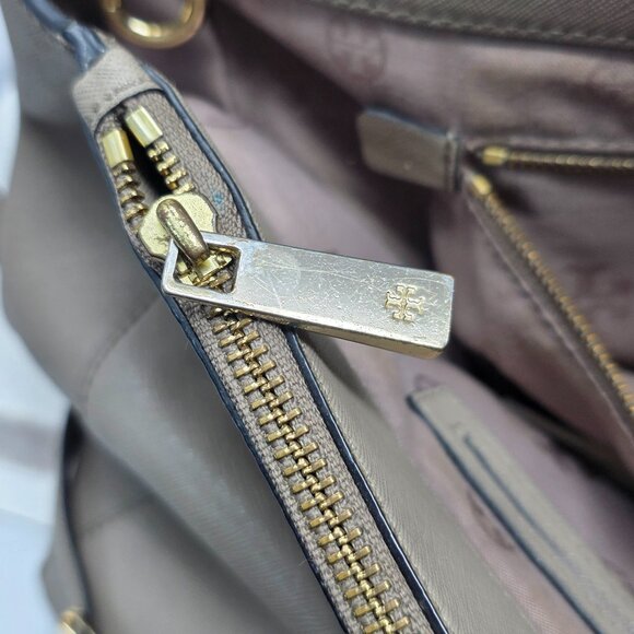Tory Burch Robinson Saffiano Double Zip Tote Crossbody Shoulder Bag Large - Picture 14 of 14
